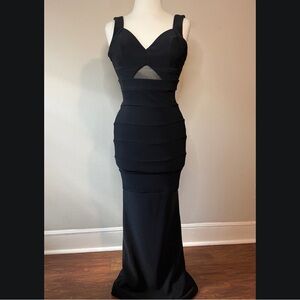 Sexy Black Bandage Maxi Dress